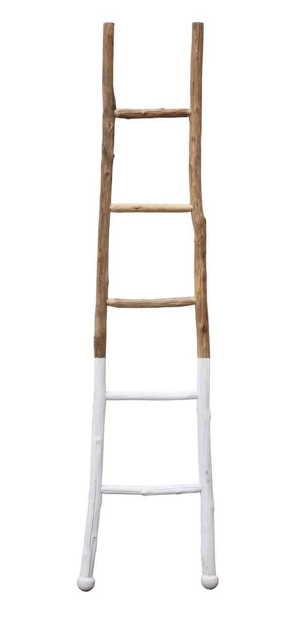 Hello Honey® Decorative Wood Ladder, White Dipped